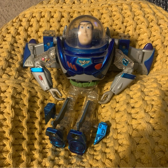 Buzz Lightyear Metal Morphers Pixar Toy Story 2 Clear Vintage - Picture 1 of 5